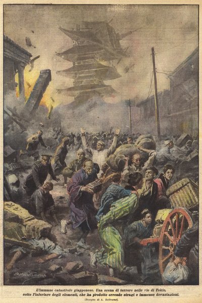 Limmane japansk katastrof av Achille Beltrame