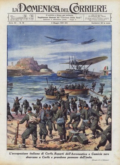 Italiens ockupation av Korfu av Achille Beltrame