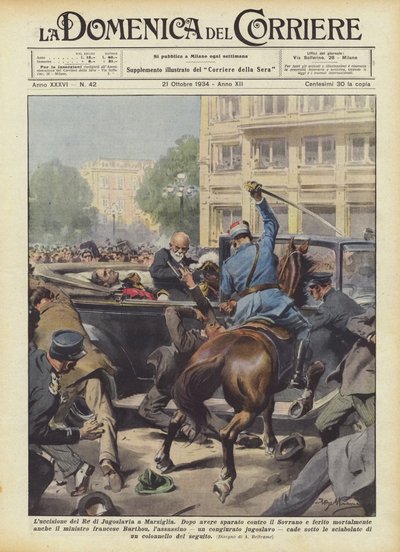 Lucius av kungen av Jugoslavien i Marseille av Achille Beltrame