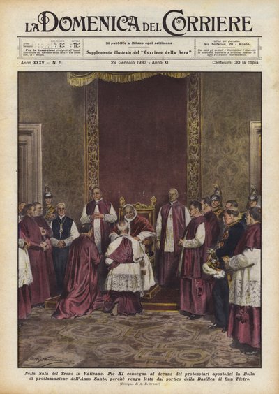 I tronrummet i Vatikanen av Achille Beltrame