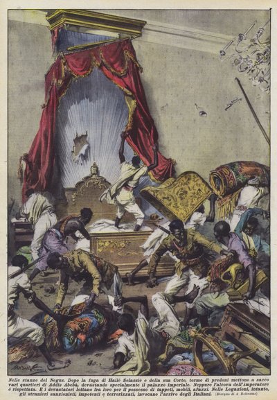 I rummen på Negus av Achille Beltrame