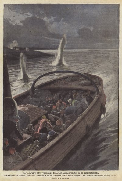 För att slippa de tyska trakasserierna av Achille Beltrame