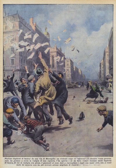 Det regnar sedlar! av Achille Beltrame