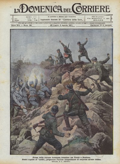 Innan den senaste framgångsrika räden mellan Versic och Jamiano av Achille Beltrame