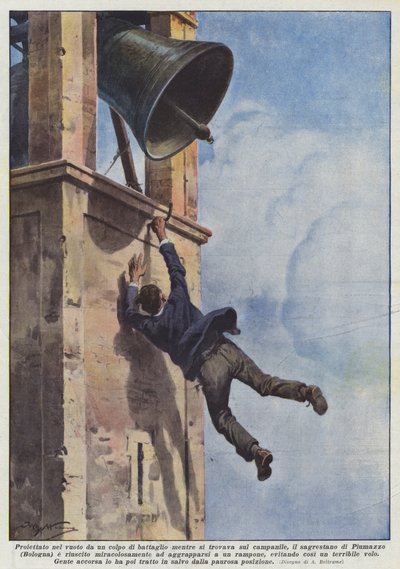 Projiceras in i tomrummet av en klaff när du var i klocktornet, vaktmästaren? av Achille Beltrame