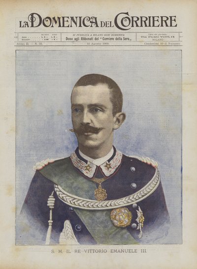 S M Kungen Vittorio Emanuele III av Achille Beltrame