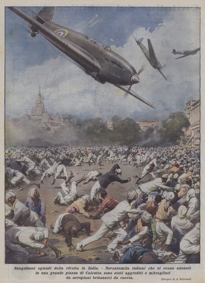 Blodiga episoder av revolten i Indien av Achille Beltrame