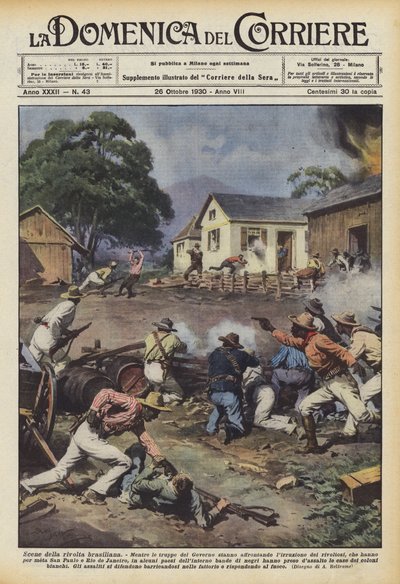 Scener från den brasilianska revolten av Achille Beltrame