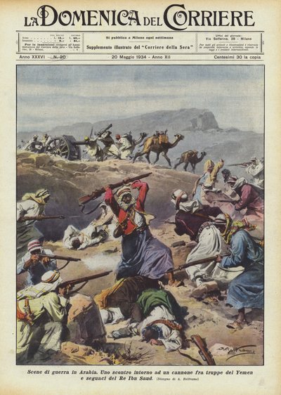 Krigsscener i Arabien av Achille Beltrame