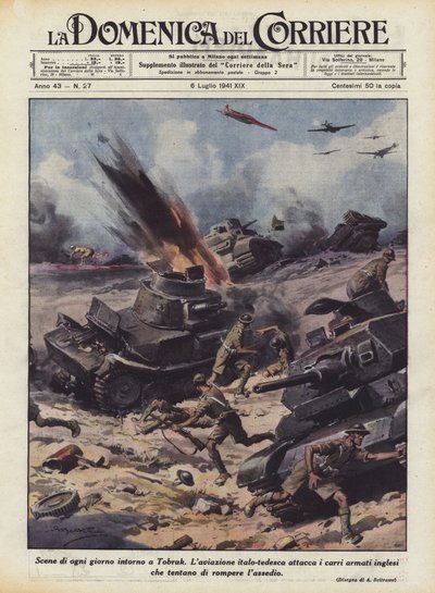 Varje dag scener runt Tobruk av Achille Beltrame