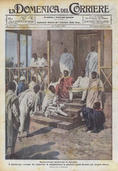 Medeltida överlevnad i Abessinien av Achille Beltrame