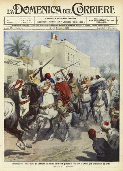 Mansurstammens underkastelse till Italien av Achille Beltrame