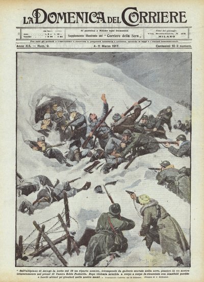 På Asiago-platån på natten den 19 en fiende tilldelning, bryta igenom tunnlar grävda in i? av Achille Beltrame
