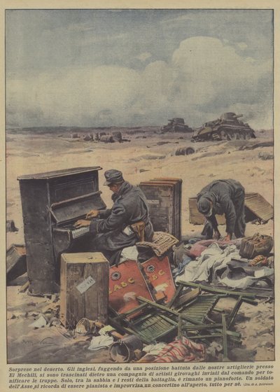 Överraskningar i öknen (färg litho) av Achille Beltrame