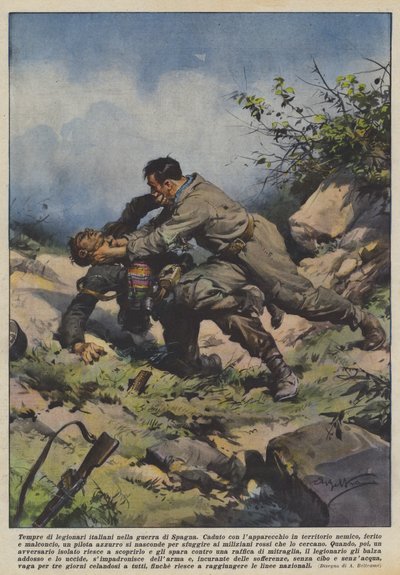 Italienska legionärers humör under spanska kriget av Achille Beltrame