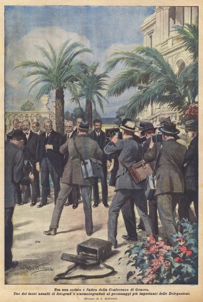 Mellan en session och en annan av Genuakonferensen av Achille Beltrame