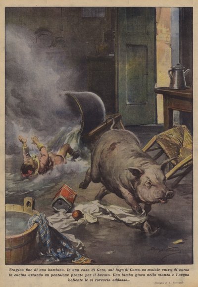 Tragiskt slut på en liten flicka av Achille Beltrame