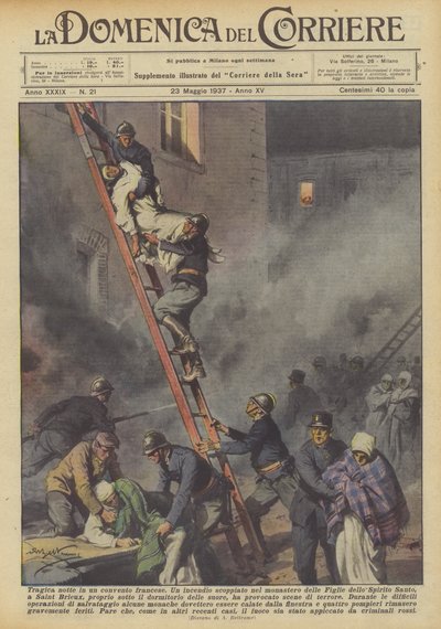 Tragisk natt i ett franskt kloster av Achille Beltrame