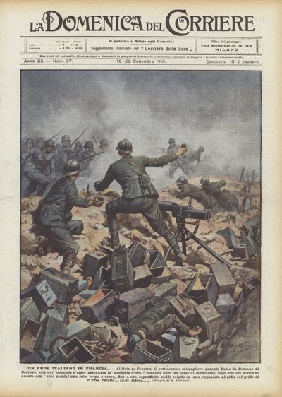 En italiensk hjälte i Frankrike av Achille Beltrame