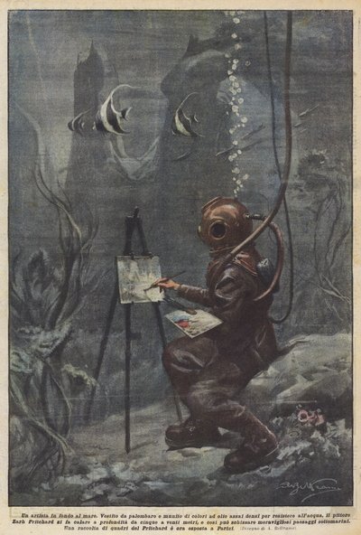 En konstnär på havets botten av Achille Beltrame