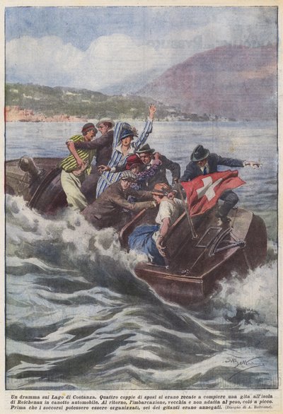 Ett drama vid Bodensjön av Achille Beltrame