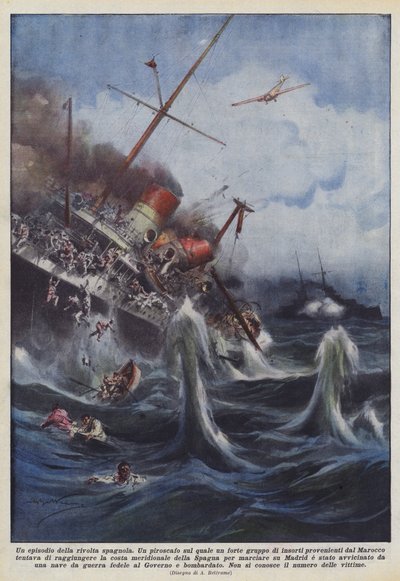 Ett avsnitt av den spanska revolten av Achille Beltrame