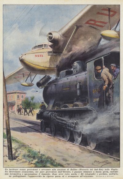 En aldrig tidigare skådad olycka inträffade vid Zollino-stationen (Ferrovie del Sud-Est) i Puglia av Achille Beltrame