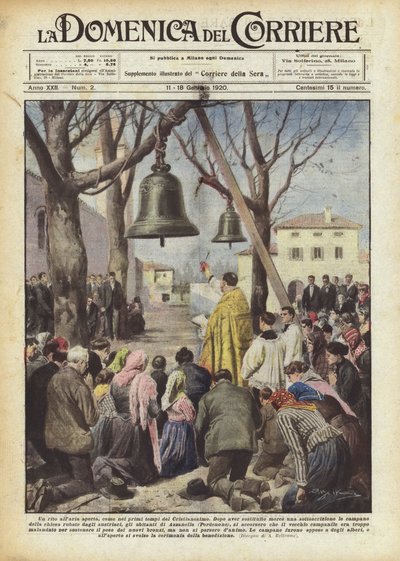 En utomhusritual, som i kristendomens tidiga dagar av Achille Beltrame