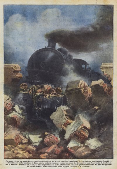 Ett tåg mot en vägg av Achille Beltrame