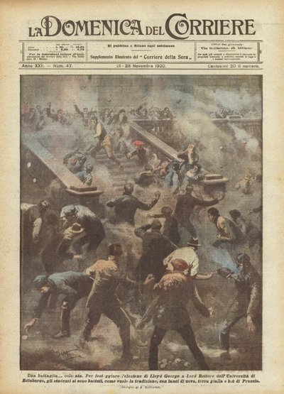 En strid ?. färgad av Achille Beltrame