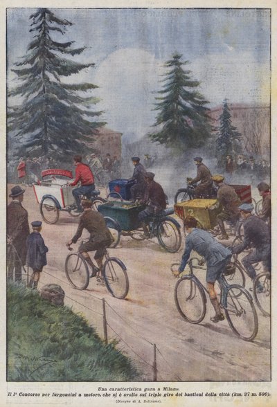 Ett karakteristiskt lopp i Milano av Achille Beltrame