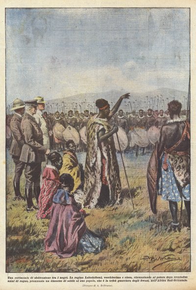 En abdikationsceremoni bland svarta av Achille Beltrame