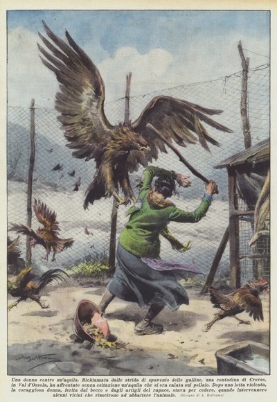 En kvinna mot en örn av Achille Beltrame