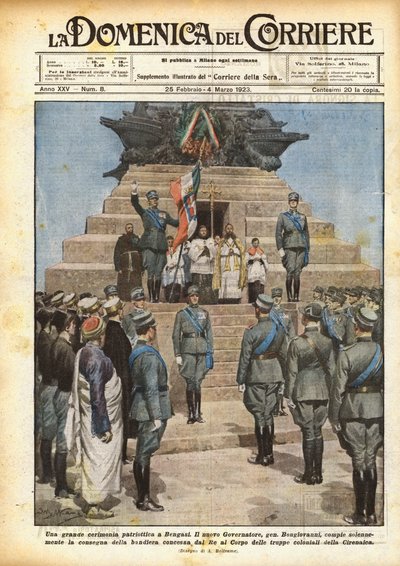 En stor patriotisk ceremoni i Benghazi av Achille Beltrame