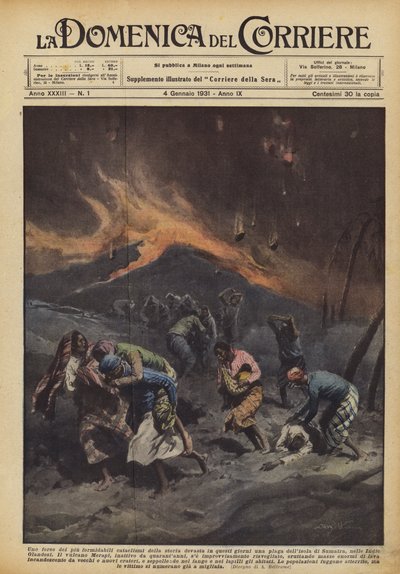 Kanske en av de mest formidabla katastroferna i historien ödelägger en region i dessa dagar? av Achille Beltrame