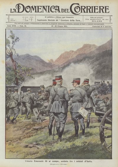 Vittorio Emanuele III i fält, soldat bland soldaterna i Italien av Achille Beltrame