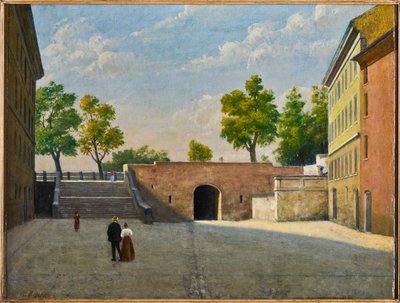 Porta Bologna i Modena (olja på duk) av Achille Boschi