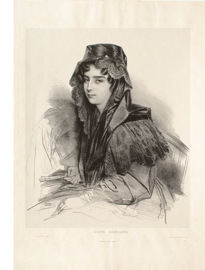 Dona Damiana av Achille Devéria