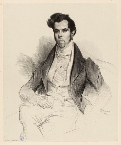 Porträtt av Horace Say (1794-1860), ekonom och deputerad av Achille Devéria