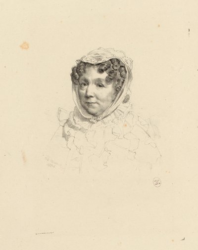 Porträtt av Madame Desforges, Devérias kusin (IFF 40) av Achille Devéria