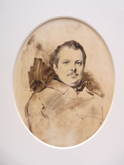 Porträtt av Honoré de Balzac 1799-1850, ca. 1829. av Achille Devéria