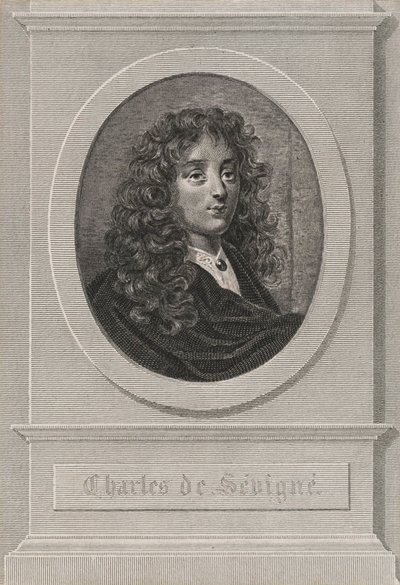 Porträtt av Charles de Sévigné av Achille Devéria