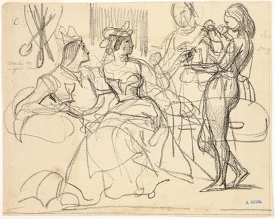 Studie av Achille Devéria