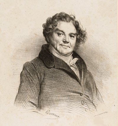 Porträtt av Eugène François Vidocq 1775-1857, ca. 1828. av Achille Devéria