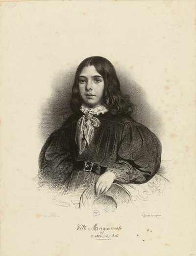 Porträtt av Vito Mangiamele 1827-1897, 1839. av Achille Devéria
