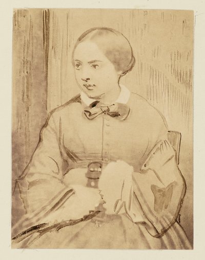 [Porträtt av en ung dam, troligen Cécile Devéria] av Achille Devéria