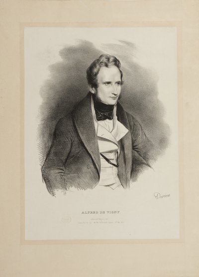 Porträtt av författaren Alfred de Vigny 1797-1863, 1831. av Achille Devéria