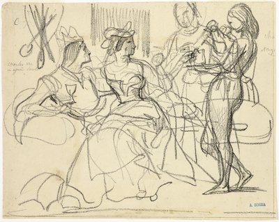 Studie av Achille Devéria