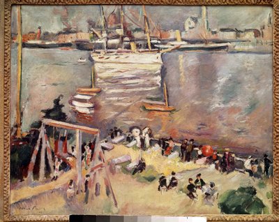 Gå in i en korvett i Antwerpens hamn Målning av Othon Friesz (1879-1949) 1906 Privat samling av Achille Emile Othon Friesz
