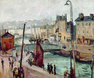 Le Havre, Bassin du Roy (olja på duk) av Achille Emile Othon Friesz